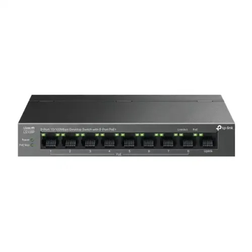 TP-Link LS109P 9-Port 10/100Mbps PoE Switch With 8-Port PoE+ Price in Bangladesh