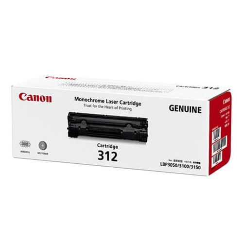 Canon 312 Black Genuine Toner Cartridge [LBP3018, LBP3050, LBP3100, LBP3100B, LBP3150 Printer]