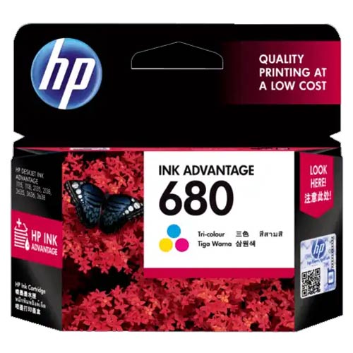HP 680 Tri-Color Original Ink Advantage Cartridge