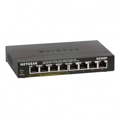 Netgear GS308P 8-Port Gigabit Ethernet Unmanaged Switch with 4-Port PoE in Bangladesh