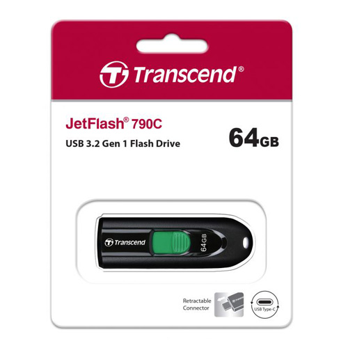 Transcend Jet Flash 790C 64GB USB Type-C 3.2 Gen 1 Flash Drive Price in Bangladesh