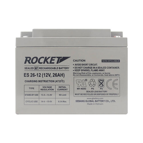 Rocket ES 26-12 (12V-26AH) Sealed Rechargeable Battery Price in Bangladesh