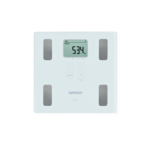 Omron HBF 214 Digital Full Body Composition Monitor with 4 User & Guest Mode Feature to Monitor BMI, Body Age, Vesceral Fat Level, Body Fat & Skeletal Muscle Percentage (White) Price in Bangl