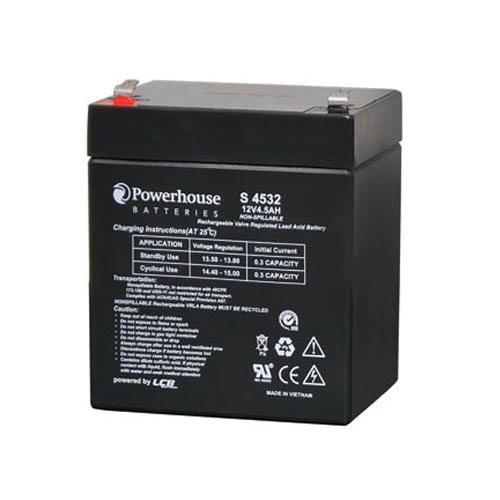 PowerHouse S4532 12V 4.5Ah 4.8mm/F1 Sealed Lead Acid Battery in Bangladesh