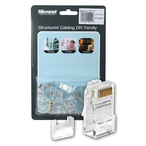 Micronet SP1113 Cat 6 RJ45 Cable Connector-Pack of 20 Pieces Price in Bangladesh