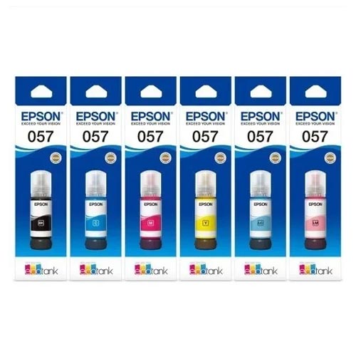 Epson 057 Genuine Ink Bottle Six (06) Color Pack Set for EPSON L8050, EPSON L18050, L8150W Printer Price in Bangladesh