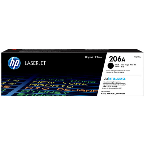 HP 206A Black Original LaserJet Toner Cartridge, W2110A