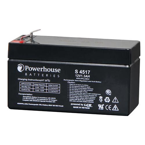 PowerHouse S4517 12V 1.3Ah 4.8mm/F1 Sealed Lead Acid Battery in Bangladesh
