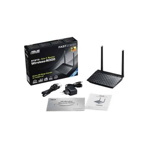 Asus RT-N12+ 300 Mbps Ethernet Single-Band Wi-Fi Router