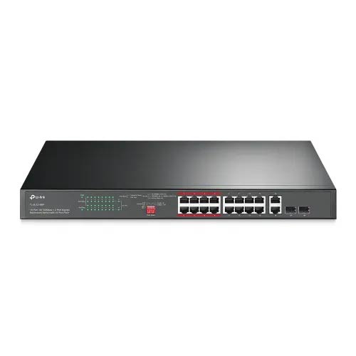 TP-Link TL-SL1218MP 16-Port 10/100 Mbps + 2-Port Gigabit Rackmount Switch with 16-Port PoE+ in Bangladesh