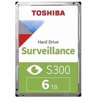 Toshiba S300 6TB 3.5 Inch SATA 5400RPM Surveillance HDD