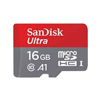 SanDisk Ultra 16GB Class 10 SDHC Micro SD Card
