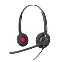 Inbertec UB805DM Duo Wired USB Noise Cancelling Black Headphone