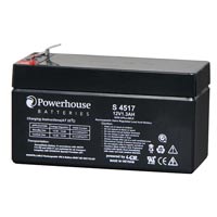 PowerHouse S4517 12V 1.3Ah 4.8mm/F1 Sealed Lead Acid Battery